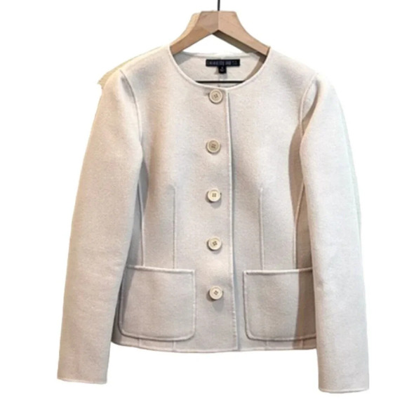 Lafayette 148 cream wool & Angora jacket size 4 - Picture 1 of 7